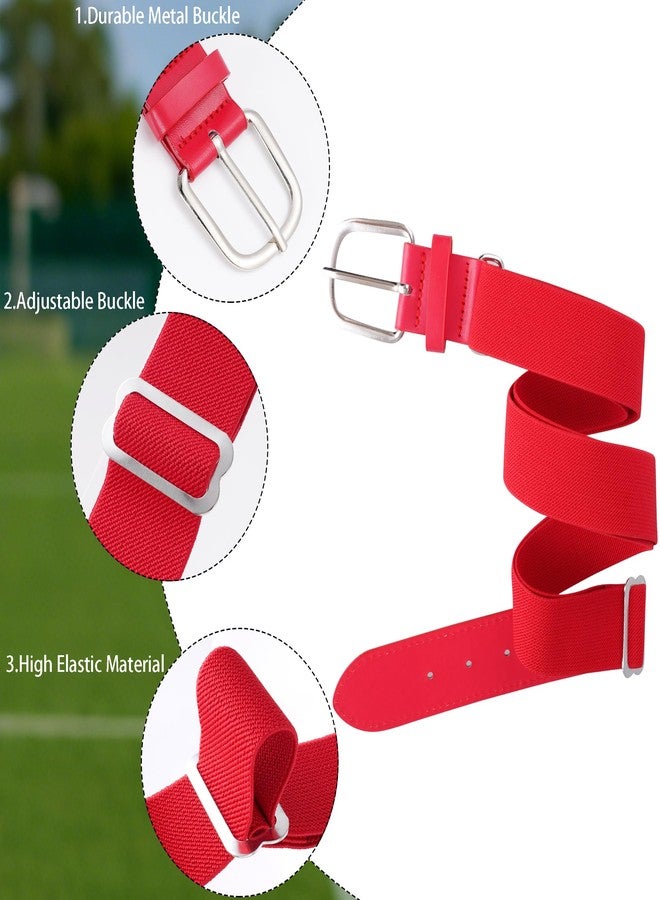 Dxhycc Baseball Socks and Belt Combo Set Adjustable Softball Baseball Socks and Elastic Waist Belt for Youth Adult, Red - Image 5