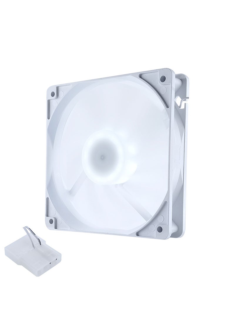 Generic Quiet 4-Pin 12cm PC Case Fan 120mm Cooling LEDForward - large 4Pin - white - white light - dazzling - 12cm chassis fan - no shockproof pad Forward - large 4Pin - white - white light - dazzling - 12cm chassis fan - no shockproof pad 