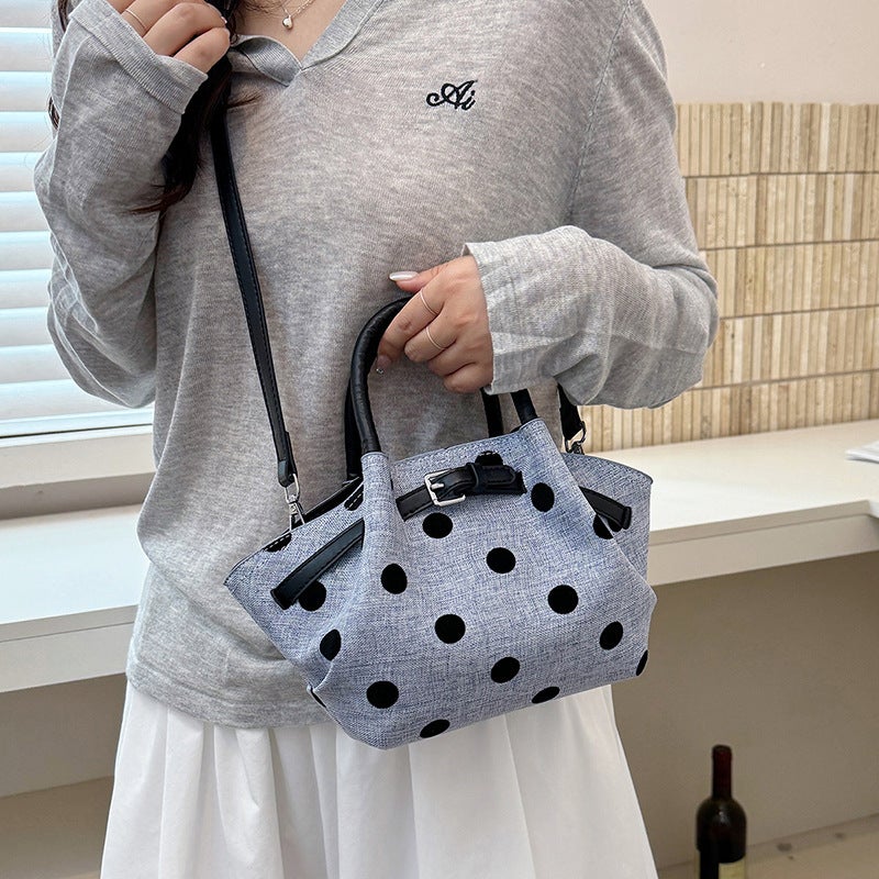 Women's Polka Dot Tote Shoulder Bag - Image 4