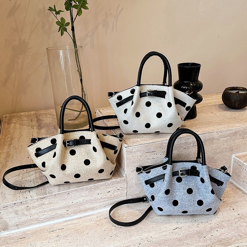 Women's Polka Dot Tote Shoulder Bag - Image 2