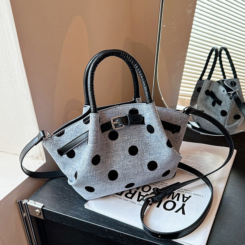 Women's Polka Dot Tote Shoulder Bag - Image 1