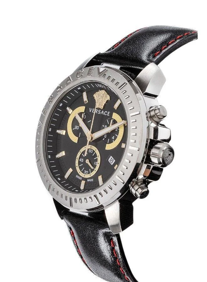 VERSACE New Chronograph 45 Black Dial Watch