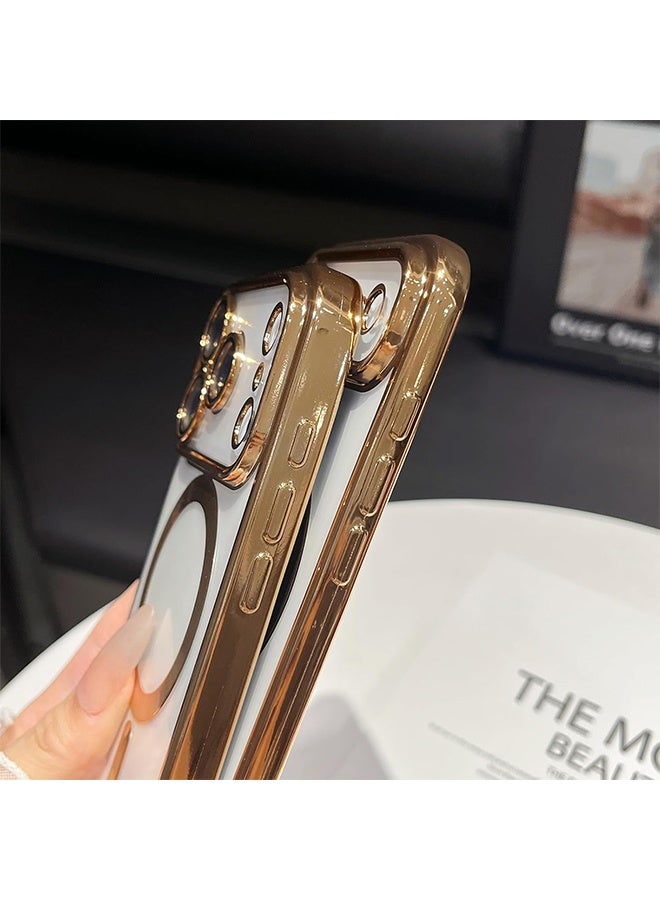 اتش واي حافظة iPhone 17 Pro Max مع MagSafe، مغناطيس قوي، [غطاء رفيع مقاوم للصدمات] واقي كامل لعدسة الكاميرا، حافظة واقية ناعمة مقاومة للخدوش ومقاومة للزبد، (ذهبي شفاف) - Image 4