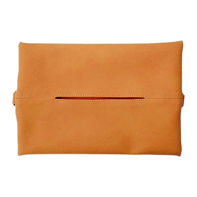 Orange Car Tissue Dispenser Rectangular Napkin Holder for Central Control - Image 2