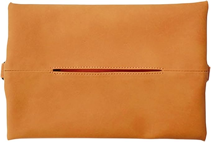 Orange Car Tissue Dispenser Rectangular Napkin Holder for Central Control - Image 1