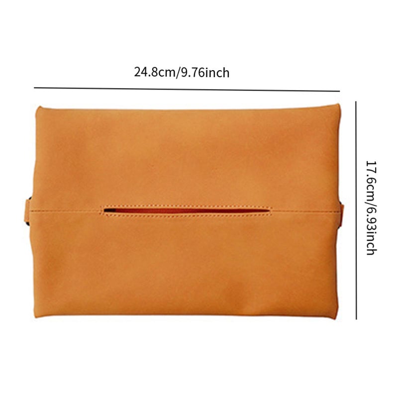 Orange Car Tissue Dispenser Rectangular Napkin Holder for Central Control - Image 3