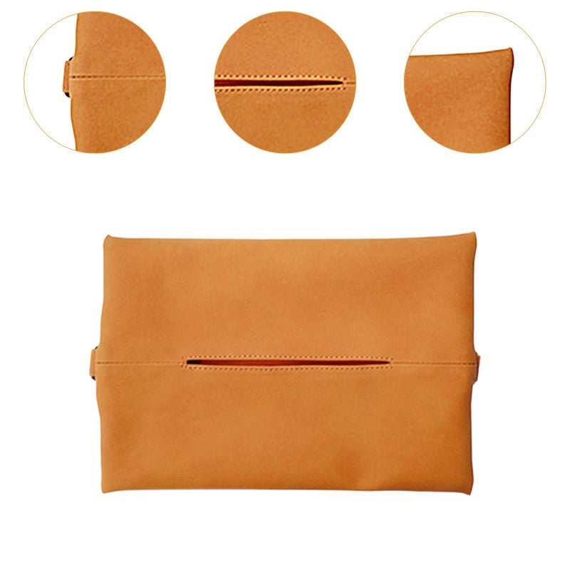 Orange Car Tissue Dispenser Rectangular Napkin Holder for Central Control - Image 4