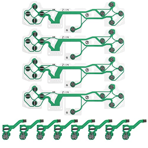 Create idea 4Pcs V1 Conductive Film Membrane Replacement Compatible with PS5 FPC Flexible Ribbon Cable Electronic Accessories Green - Image 1