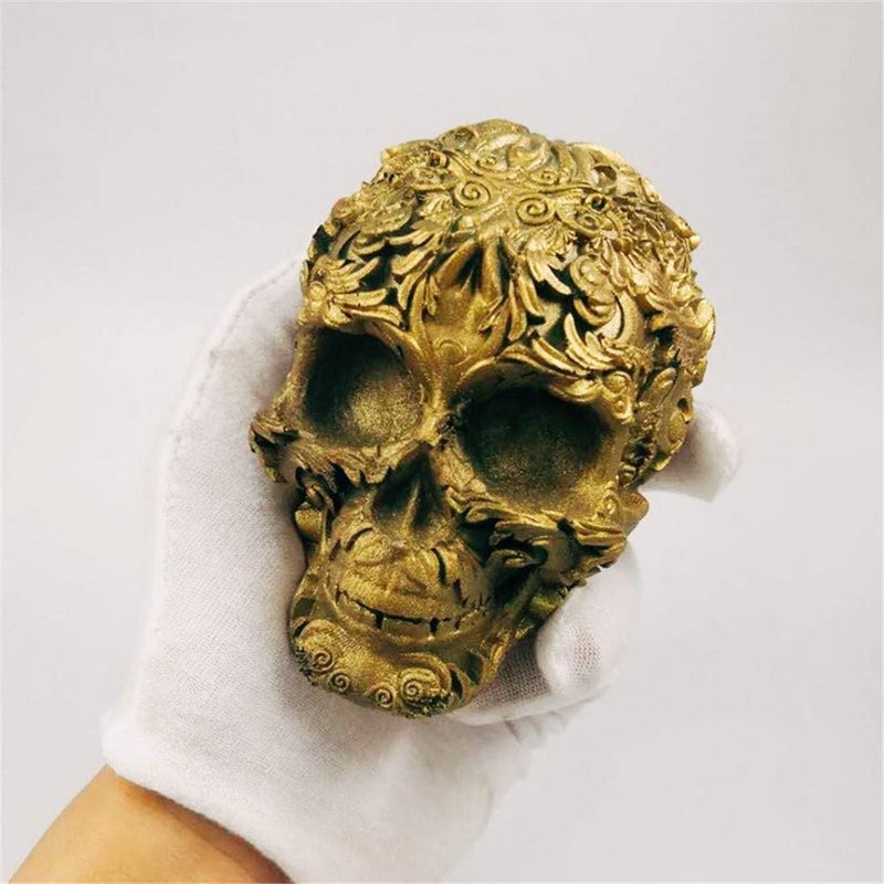 MONACO MONACO 3D ThreeDimensional Relief Flower Skull Silicone Mold Making Candle Resin Mold Chocolate Cake Decoration Food Mold  - Image 3