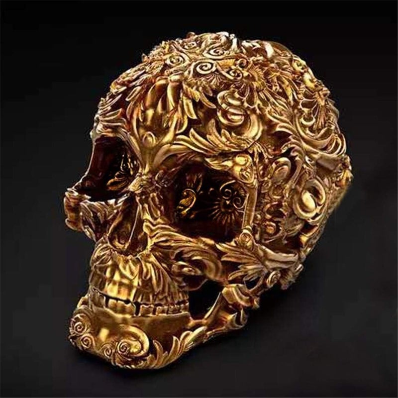 MONACO MONACO 3D ThreeDimensional Relief Flower Skull Silicone Mold Making Candle Resin Mold Chocolate Cake Decoration Food Mold  - Image 1