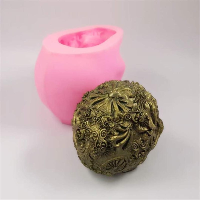 MONACO MONACO 3D ThreeDimensional Relief Flower Skull Silicone Mold Making Candle Resin Mold Chocolate Cake Decoration Food Mold  - Image 5