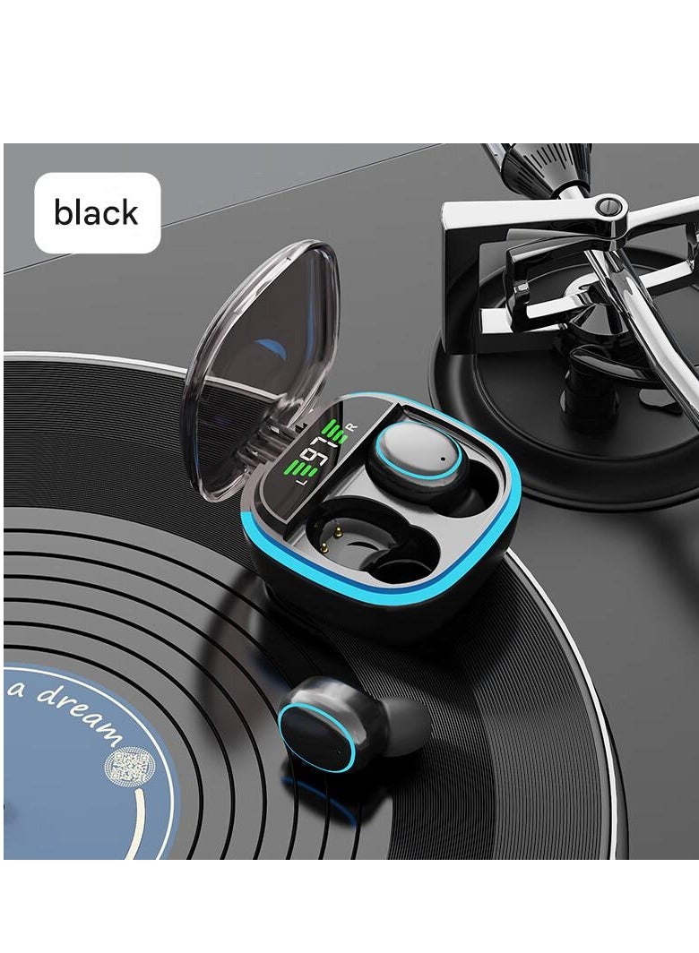 Bluetooth headphones with very long battery life, strong sound quality,  headphones, wireless noise reduction, music, playback, sports, games, no in-ear delay, suitable for Apple Honor Oppo-Black  - Image 2