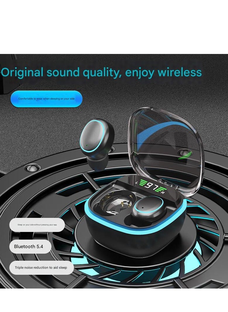 Bluetooth headphones with very long battery life, strong sound quality,  headphones, wireless noise reduction, music, playback, sports, games, no in-ear delay, suitable for Apple Honor Oppo-Black  - Image 4