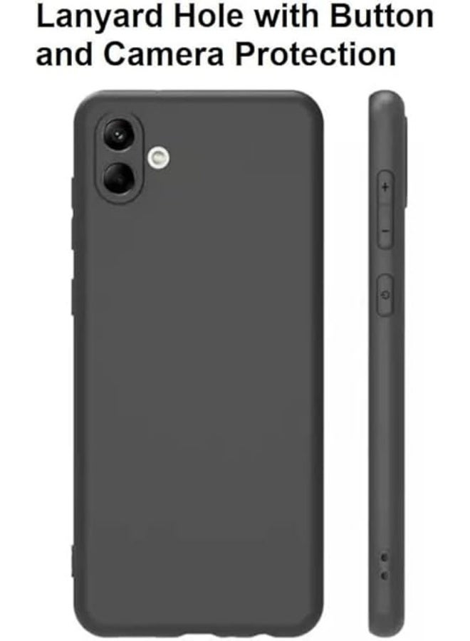 Samsung Galaxy A05 Case Cover Soft Silicone Slim fit TPU Case Light weight Back Cover Matte Finish Shockproof Protective Cover Case For Samsung Galaxy A05 2023 Black - Image 2