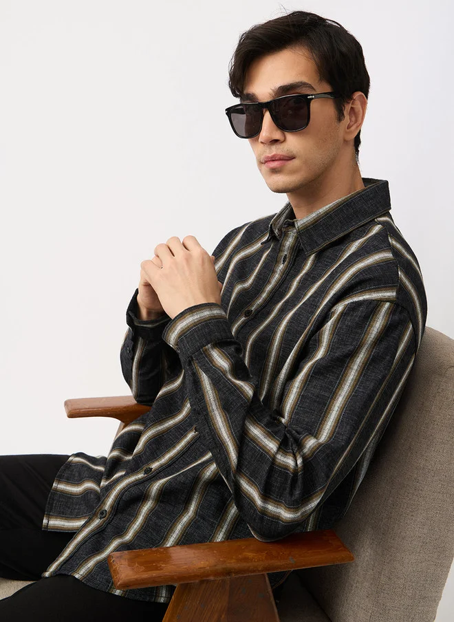 The Souled Store  The Souled Store Men Striped Casual Shirt  | Best Price UAE