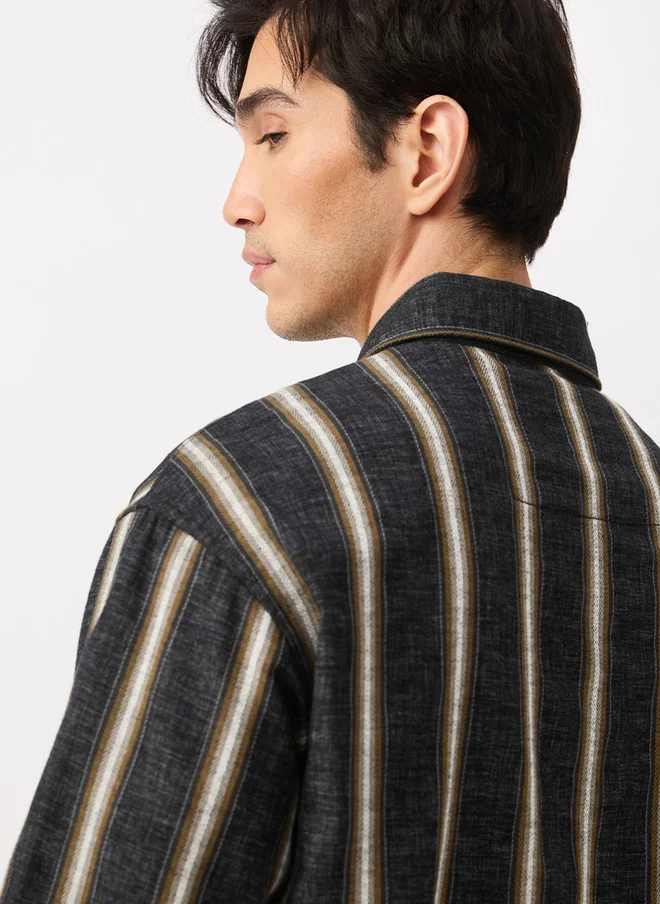 The Souled Store  The Souled Store Men Striped Casual Shirt  | Best Price UAE