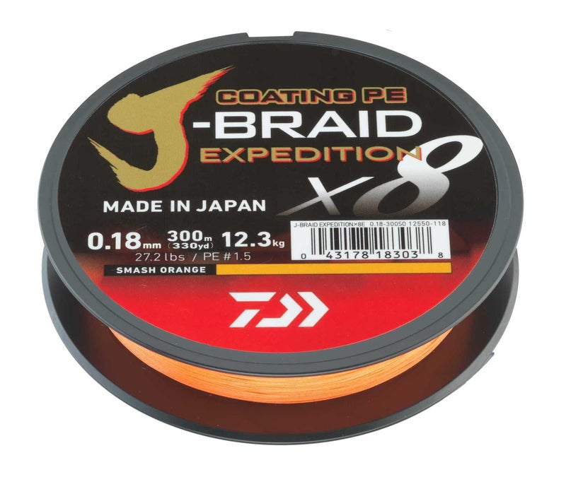 DAIWA JBraid Expedition X8E 020mm 160kg353lbs 330yds Smash Orange Braided Fishing Line - Image 2