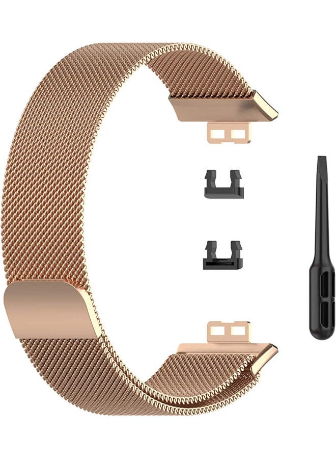 SHOPI Stainless Steel Milanese Replacement Band For Huawei Watch Fit RoseGold - Image 1