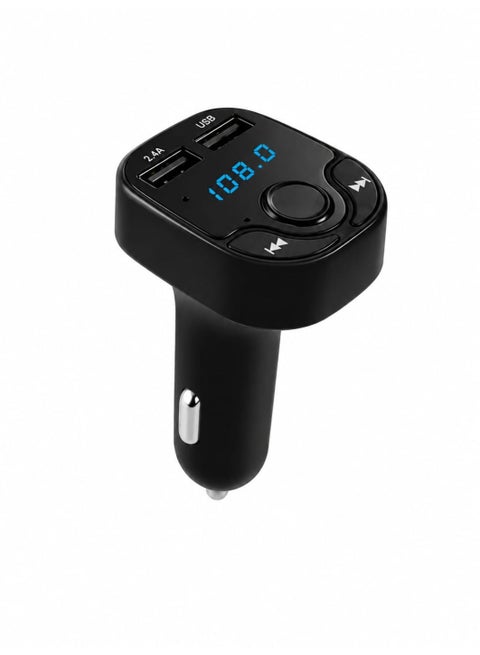 Bluetooth FM Transmitter for Car with Digital Display and Fast Charging - 2 USB Port Car Charger for Music and Calls - 25W QC3.0 Car MP3 Player with Bluetooth and Radio