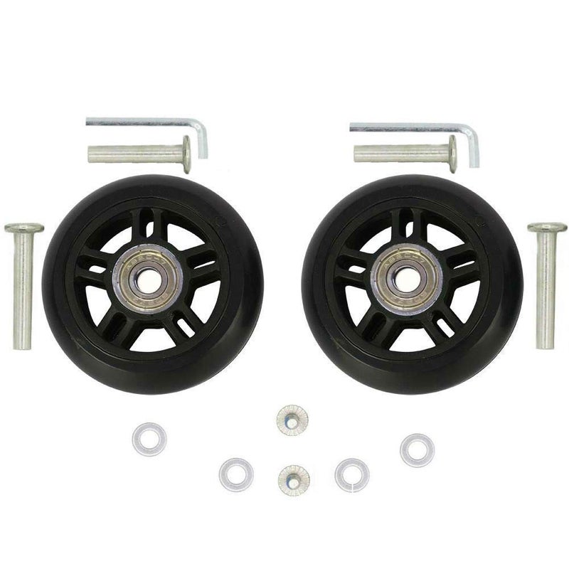 ORO 1 Pair Luggage Wheels Replacement 8024mm with 8mm(0.31") Bearings 35mm(1.37") 40mm(1.57") Axles Wrenchs Repair Set for Suitcae - Image 1