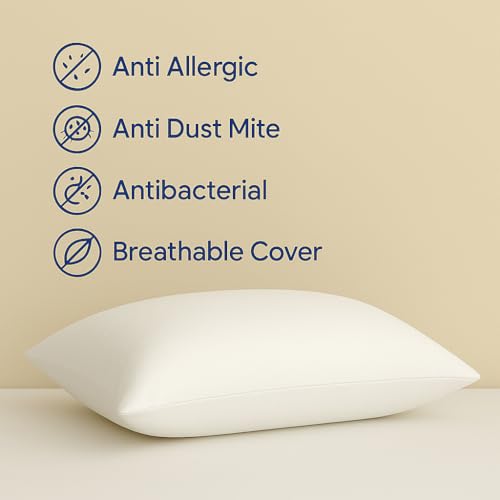 Welspun Easy Sleep Microfiber Pillow Set of 2 | Soft Density Neck Support Pillows for Back Sleepers | Luxurious Hotel-Style Pillow Fillers | 16 x 24 Inches | White - Image 3