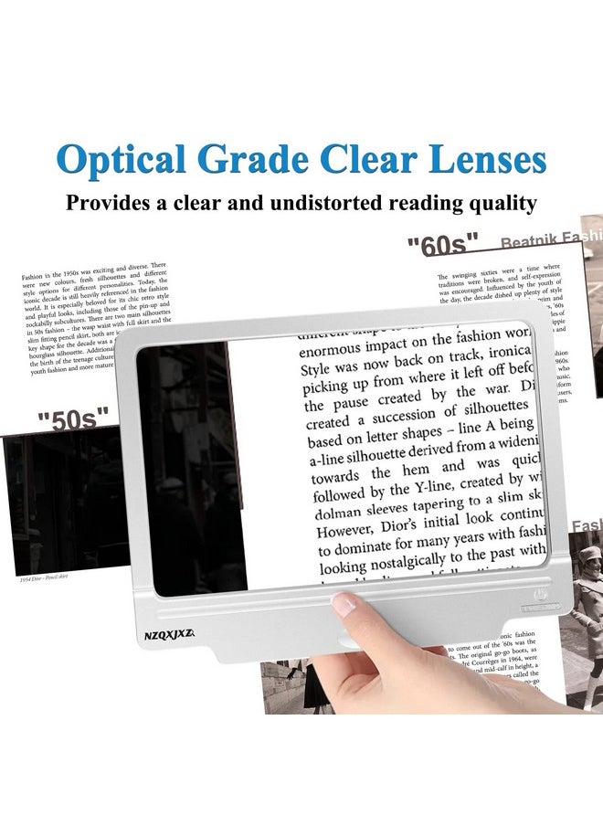 4X Magnifying Glass With 36 Adjustable Led Lights Provide Fullpage Viewing Area Evenly Lit Perfect For Low Vision Person And Seniors - pzsku/ZEF55102361E617BA593FZ/45/_/1707979054/2c15a0f3-1530-484c-9af8-c6fc816d5dd0