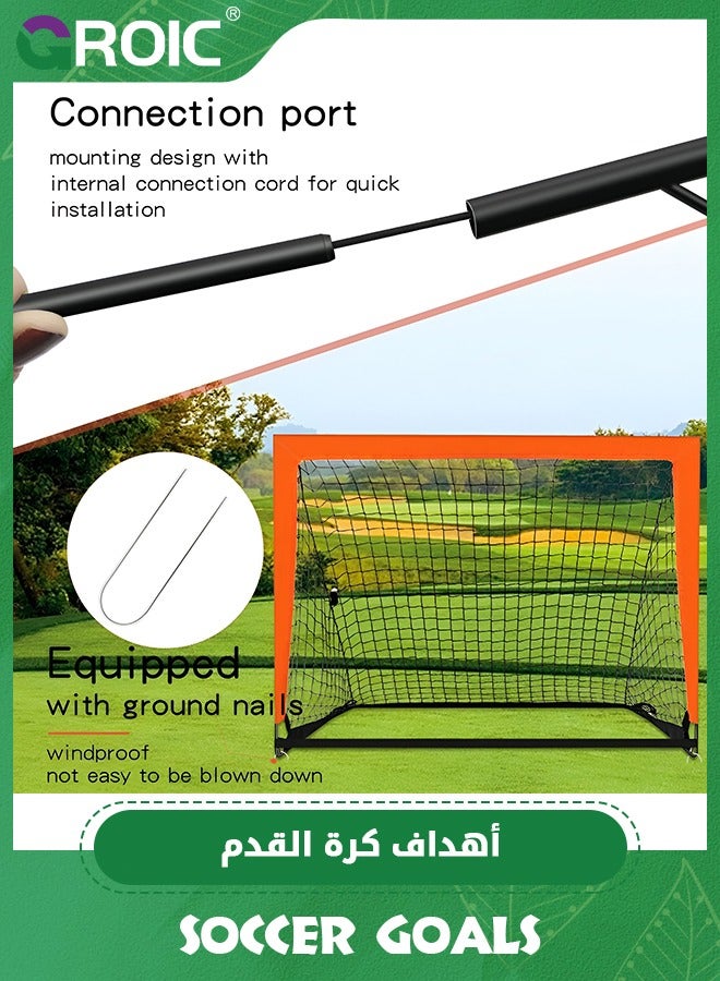 GROIC Pop Up Soccer Goal for Kids, Portable Soccer Goal Net for Backyard, Indoor and Outdoor, Soccer Goal Set Game Outdoor Toys for for Kids, Toddlers, Youth, Adult - Image 5
