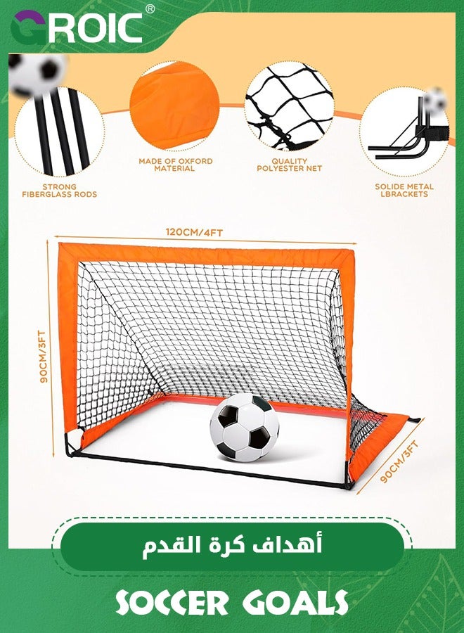 GROIC Pop Up Soccer Goal for Kids, Portable Soccer Goal Net for Backyard, Indoor and Outdoor, Soccer Goal Set Game Outdoor Toys for for Kids, Toddlers, Youth, Adult - Image 2