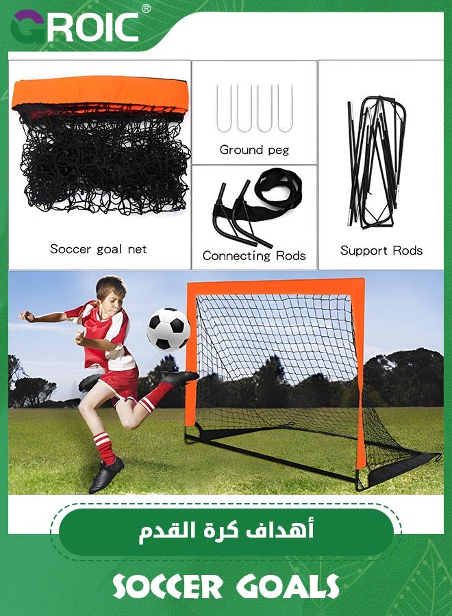 GROIC Pop Up Soccer Goal for Kids, Portable Soccer Goal Net for Backyard, Indoor and Outdoor, Soccer Goal Set Game Outdoor Toys for for Kids, Toddlers, Youth, Adult - Image 3