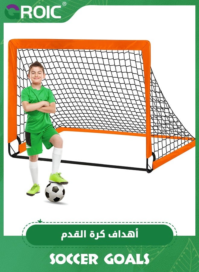 GROIC Pop Up Soccer Goal for Kids, Portable Soccer Goal Net for Backyard, Indoor and Outdoor, Soccer Goal Set Game Outdoor Toys for for Kids, Toddlers, Youth, Adult - Image 1