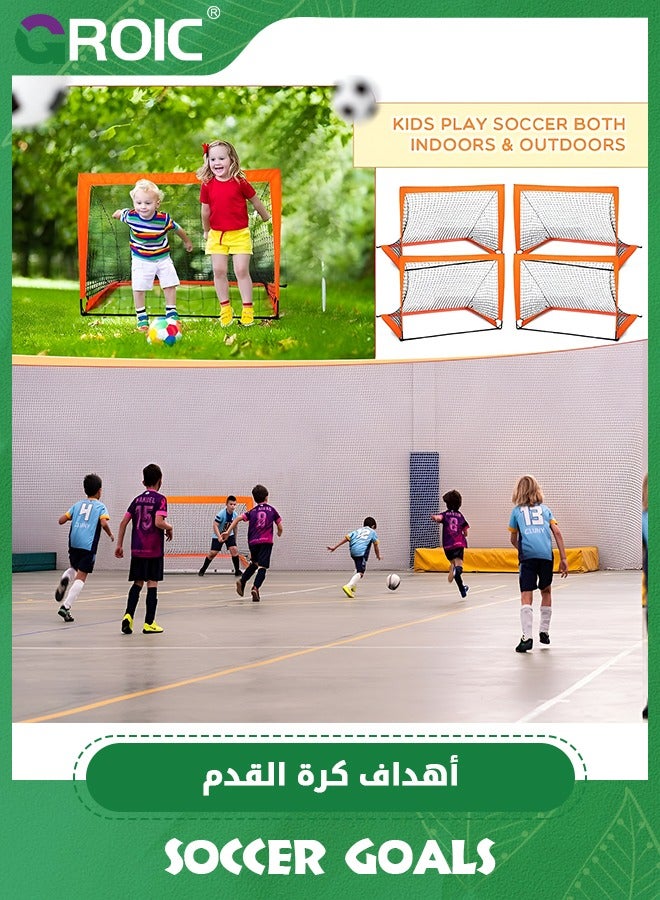 GROIC Pop Up Soccer Goal for Kids, Portable Soccer Goal Net for Backyard, Indoor and Outdoor, Soccer Goal Set Game Outdoor Toys for for Kids, Toddlers, Youth, Adult - Image 4
