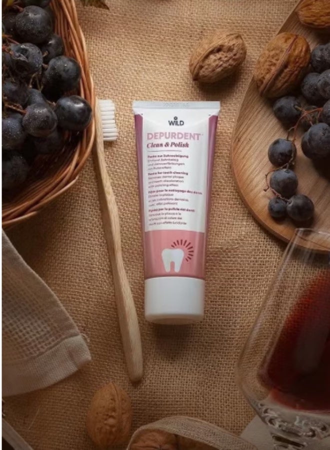 WILD معجون أسنان للتنظيف والتلميع، تنظيف عميق لإزالة بقع الشاي من الأسنان، تأثير إزالة البقع والتلميع - 75 مل - Image 3