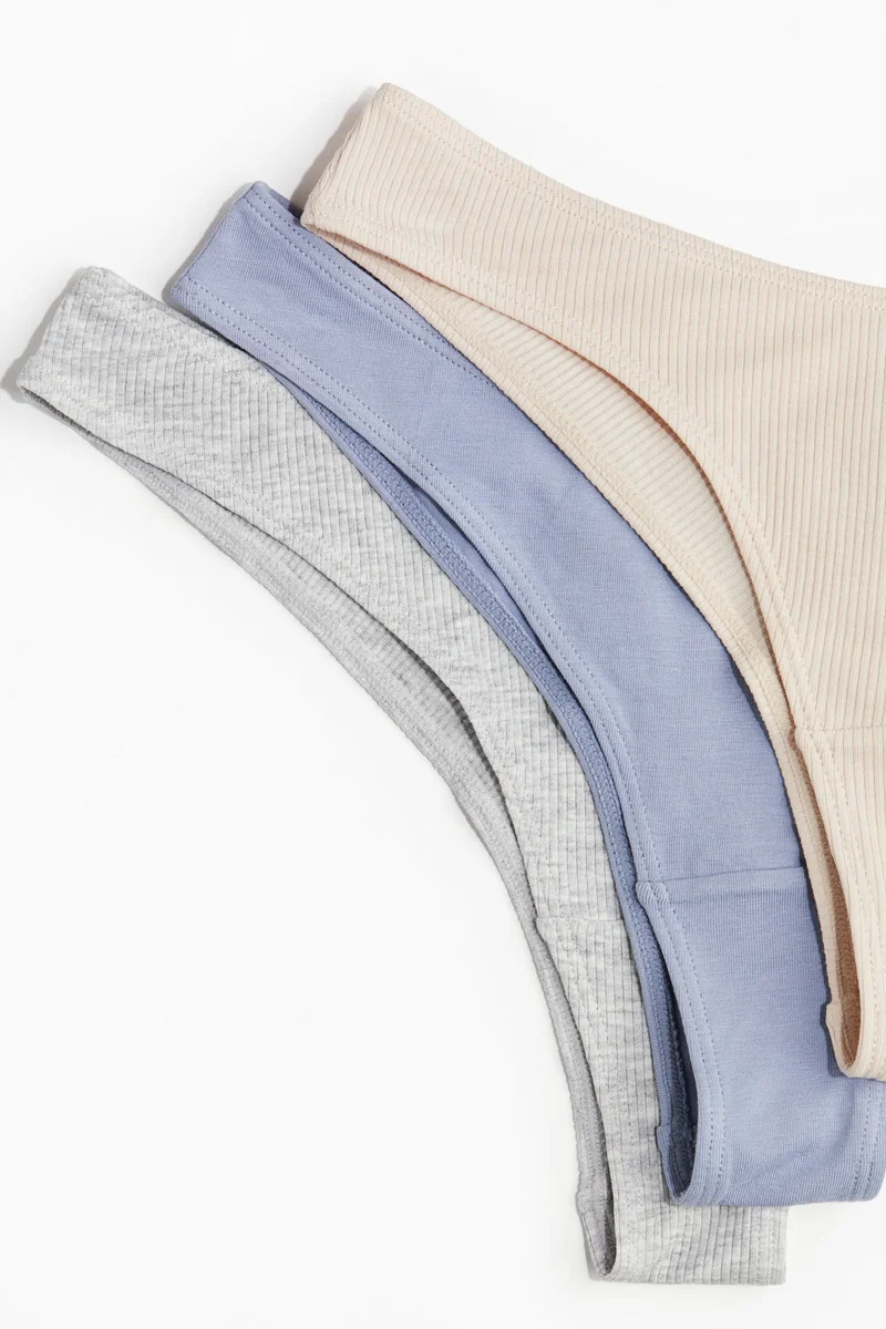 اتش اند ام سروال قطني بقصّة برازيلية -عبوة من 7 قطع