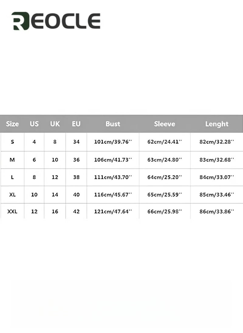 REOCLE Women's Coat Solid Color Long Sleeve Coat Sweater Casual Zipper Hooded Button Long Suede Jacket - Image 2