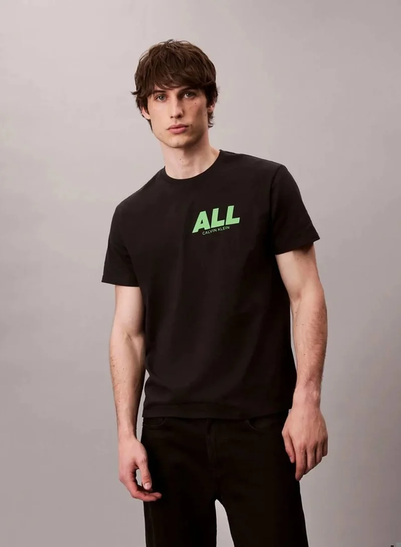 Calvin Klein Jeans Black All Graphic Relaxed T-Shirt for Men | Best Price UAE