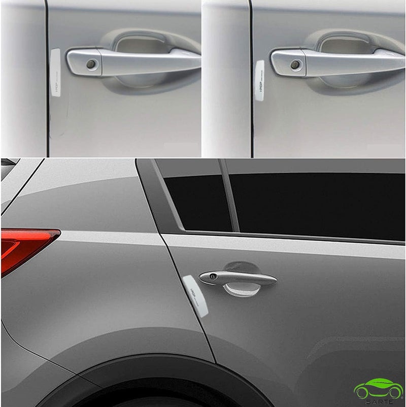 SARTE Universal Anti Scratch Car Door Edge Guard Bumper Scratch Protector Compatible with All Cars White Colour (Set of 4) - Image 5