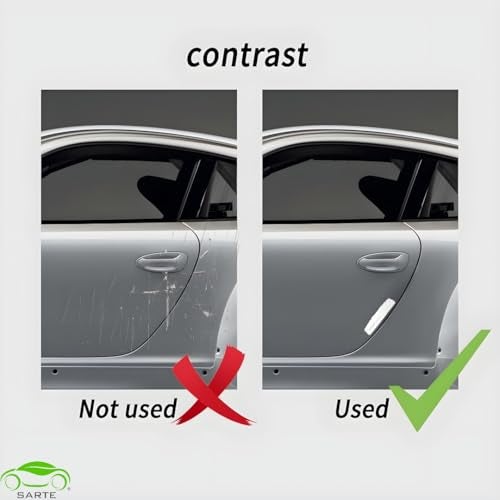 SARTE Universal Anti Scratch Car Door Edge Guard Bumper Scratch Protector Compatible with All Cars White Colour (Set of 4) - Image 2