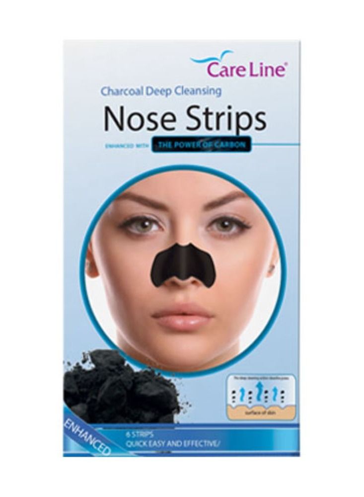 كير لاين مجموعة لاصقات التنظيف للأنف من 6 قطع