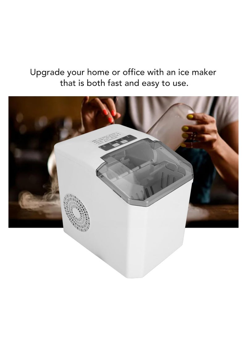 Generic Ice Maker, 9 Cubes Ready in 6 Mins, 26lbs in 24Hrs, Self-Cleaning Ice Machine with Ice Scoop and Basket, 2 Sizes of Bullet Ice for Home Kitchen Office Bar Party, Black  - Image 4