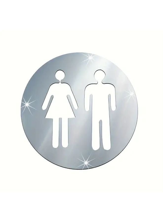 Self Adhesive Removable Round Bathroom Mirror Sticker Silvery WSJ 01 - Image 5