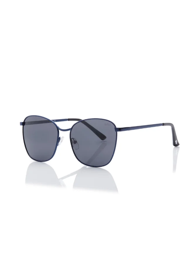 Lee Cooper Polarized Sunglasses Dark Blue Frame Grey Mirror Lens 55mm  - LC1207C03
