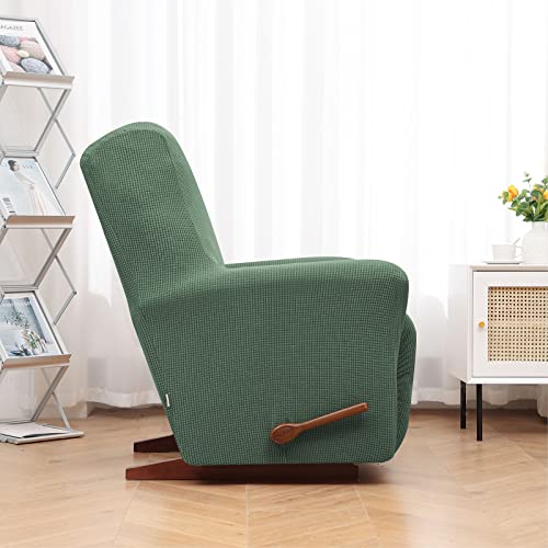 KEKUOU Recliner Chair Covers Lazy Boy Recliner Covers Stretch Couch Cover Slipcovers 1 Piece Furniture Protector with Elastic Bottom for Dog,Kids.(Recliner, Greyish Green) - Image 3