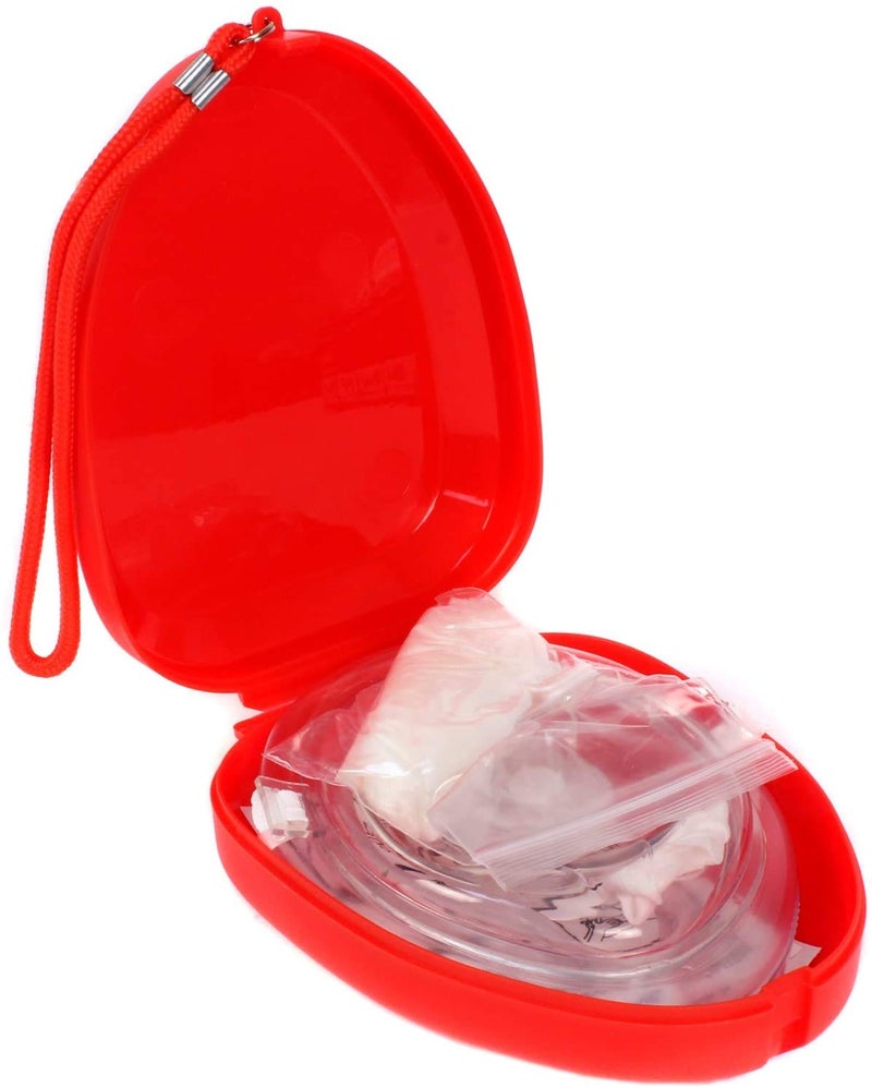 Ever Ready First Aid قناع إنعاش CPR للبالغين والأطفال مع حقيبة صلبة وحزام معصم وقفازات ومناديل 5 عبوات - Image 4