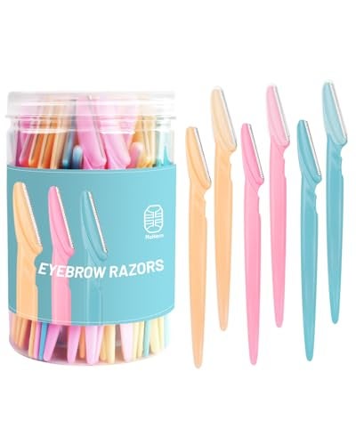 MoHern Dermaplane Razor 60 Pcs Face Razors for Women and Men Multipurpose Eyebrow Razor Dermaplaning Tool for Face by MoHern MultiColor 60 Pcs Box - Image 1