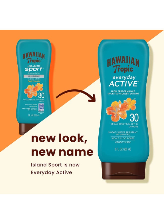 Hawaiian Tropic لوسيون واقي شمس رياضي عالي الأداء للاستخدام اليومي - خالي من القسوة SPF 30 - Image 2