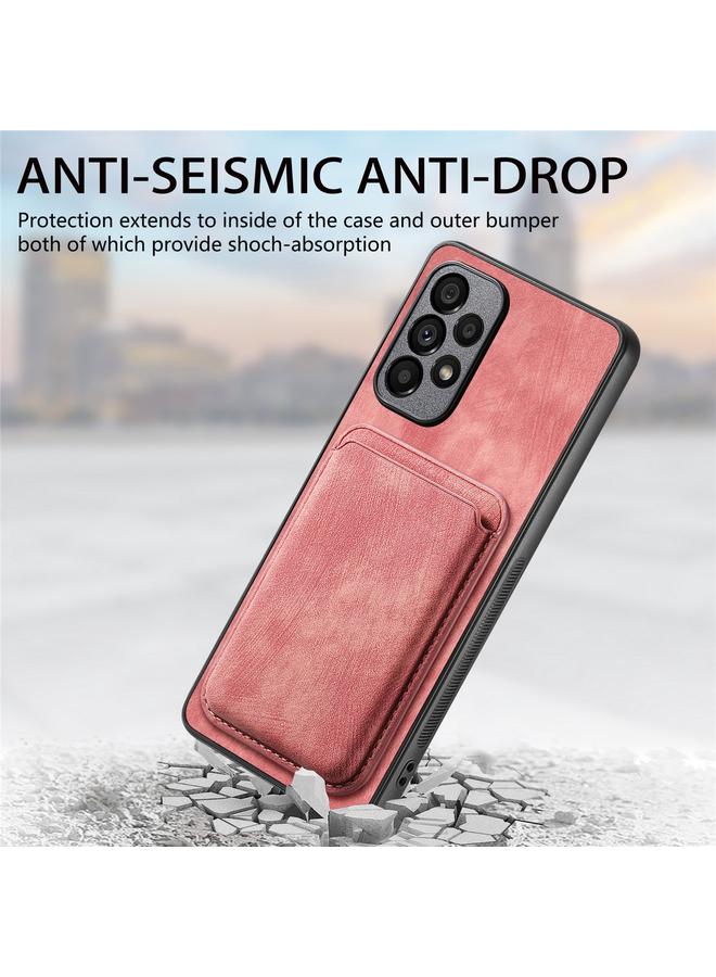 اس-توب جراب هاتف Samsung Galaxy A52 من الجلد بتصميم كلاسيكي مع حقيبة بطاقات مغناطيسية - Image 5