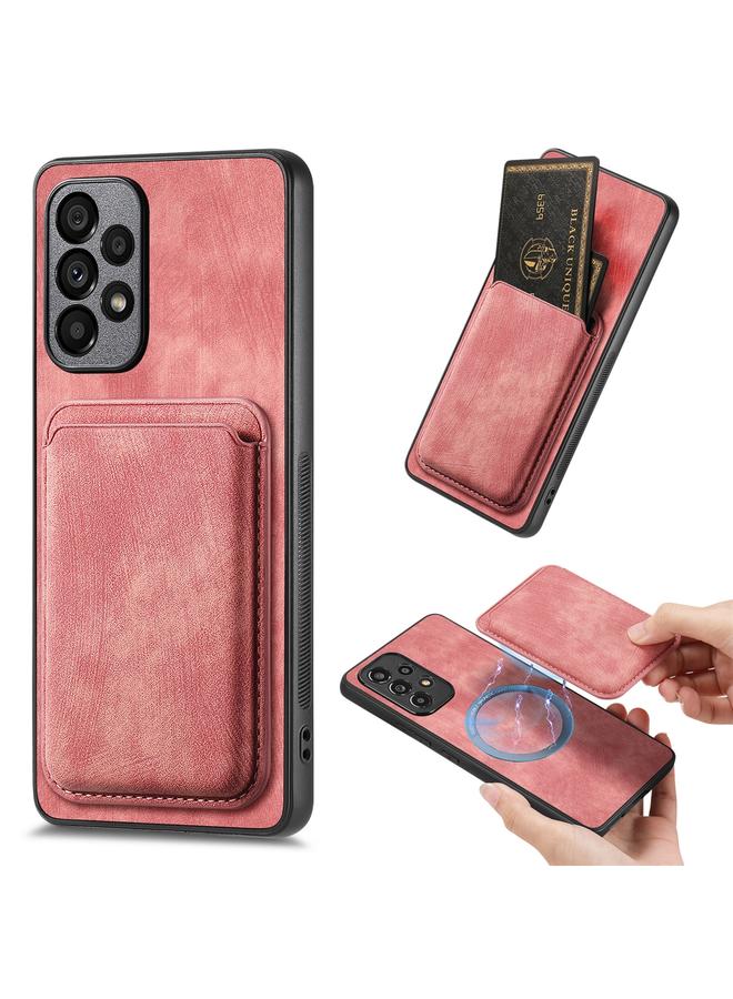 اس-توب جراب هاتف Samsung Galaxy A52 من الجلد بتصميم كلاسيكي مع حقيبة بطاقات مغناطيسية - Image 1