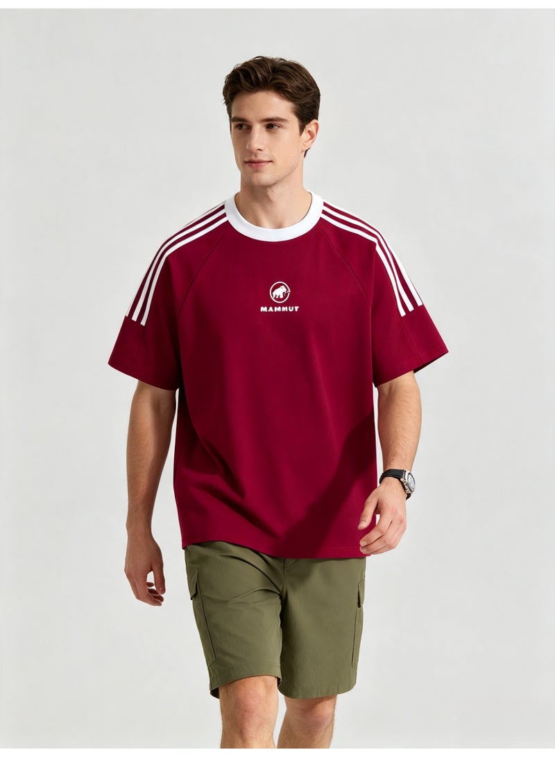 Mammut Contrast striped raglan sleeves loose short sleeve T-shirt - Image 2
