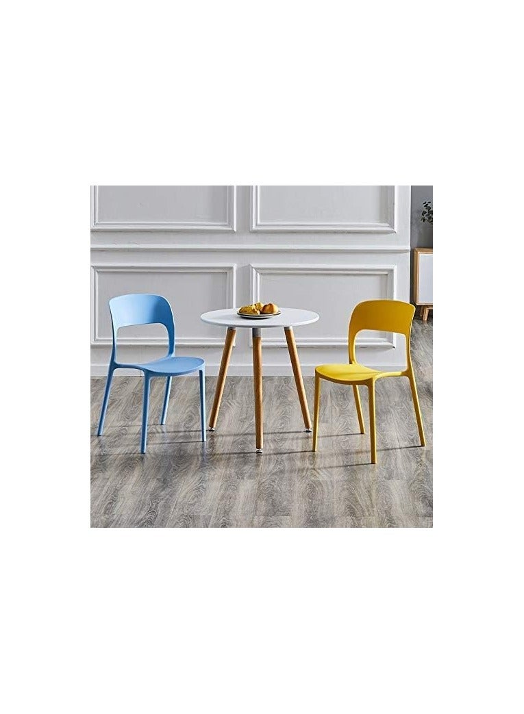 MAPLE HOME DECORATION Maple Home Dining Chairs Plastic Stacking Modern Molded Side Chair  Kitchen and Dining Room Chair Indoor Outdoor  - Image 3