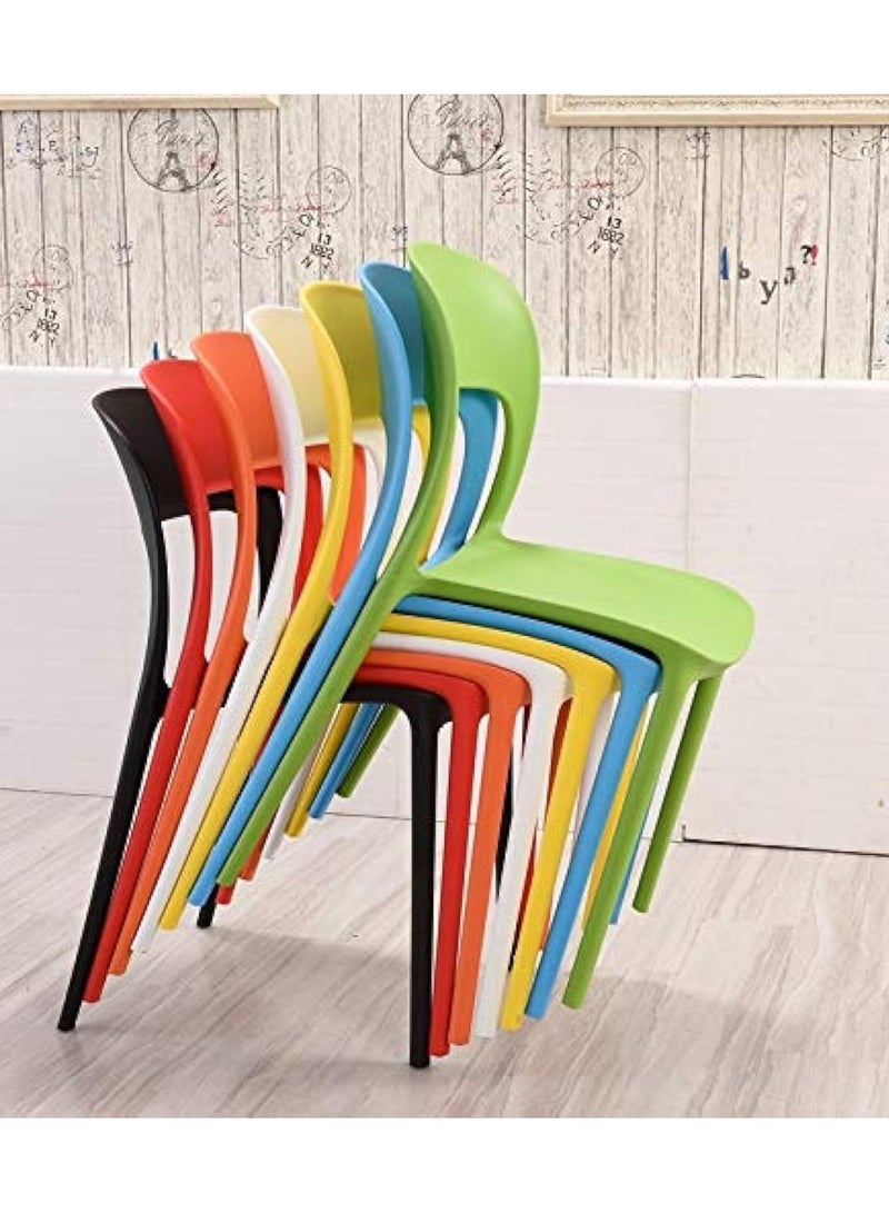 MAPLE HOME DECORATION Maple Home Dining Chairs Plastic Stacking Modern Molded Side Chair  Kitchen and Dining Room Chair Indoor Outdoor  - Image 2